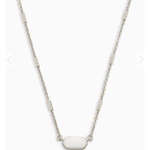 Bright Silver Fern Necklace